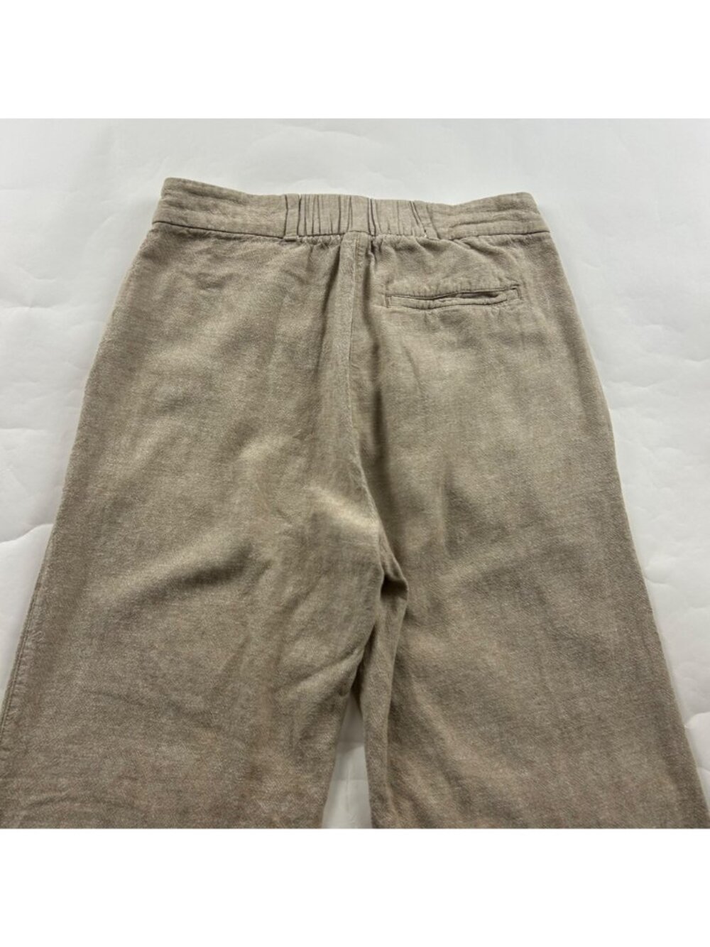 Old Navy Sliced Bread Linen Blend High Rise Wide Leg Trouser S - Picture 7 of 7